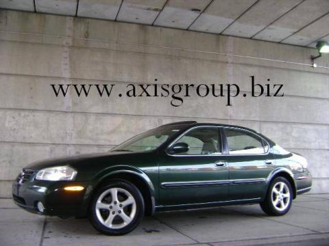 Sherwood Green Metallic Nissan Maxima GLE.  Click to enlarge.