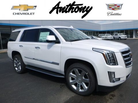 Crystal White Tricoat Cadillac Escalade Premium 4WD.  Click to enlarge.