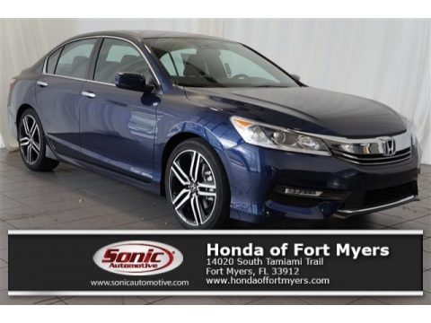 Obsidian Blue Pearl Honda Accord Sport Sedan.  Click to enlarge.