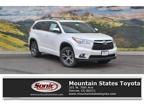 Blizzard Pearl Toyota Highlander XLE.  Click to enlarge.