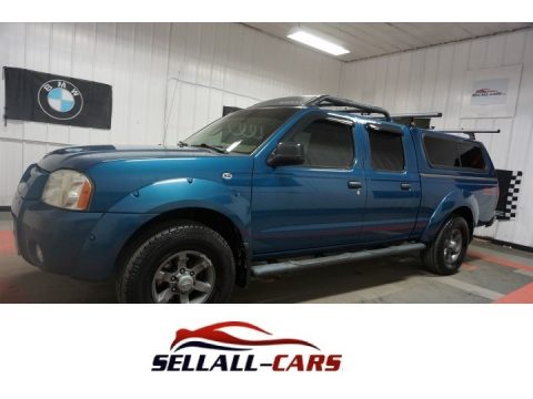 Electric Blue Metallic Nissan Frontier XE V6 Crew Cab 4x4.  Click to enlarge.