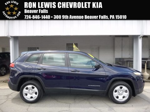 True Blue Pearl Jeep Cherokee Sport.  Click to enlarge.
