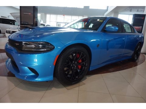 B5 Blue Pearl Dodge Charger SRT Hellcat.  Click to enlarge.