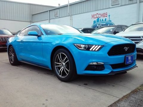 Grabber Blue Ford Mustang Ecoboost Coupe.  Click to enlarge.
