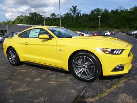 Triple Yellow Ford Mustang GT Coupe.  Click to enlarge.