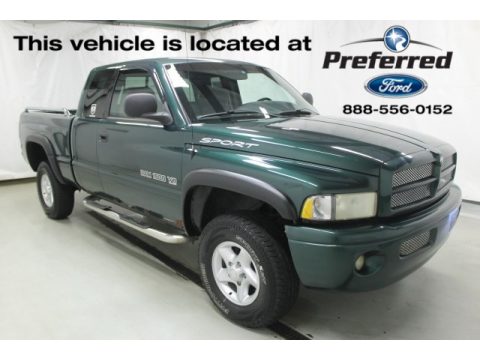 Forest Green Pearl Dodge Ram 1500 SLT Club Cab 4x4.  Click to enlarge.