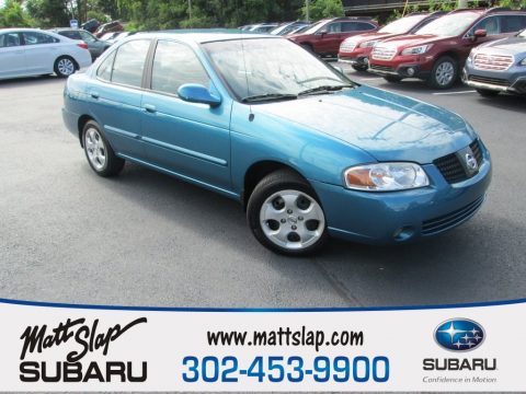 Vibrant Blue Nissan Sentra 1.8 S.  Click to enlarge.