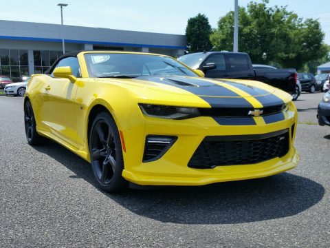Bright Yellow Chevrolet Camaro SS Convertible.  Click to enlarge.