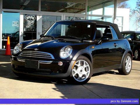 Astro Black Metallic 2005 Mini Cooper Convertible with Space Grey/Panther 
