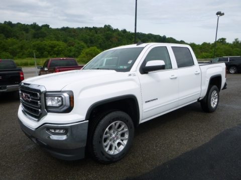 White Frost Tricoat GMC Sierra 1500 SLE Crew Cab 4WD.  Click to enlarge.