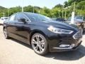 Front 3/4 View of 2017 Ford Fusion Titanium AWD #8