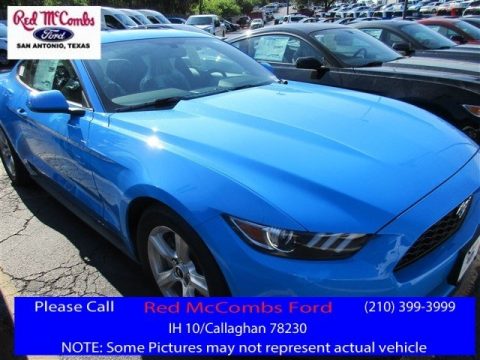 Grabber Blue Ford Mustang V6 Coupe.  Click to enlarge.