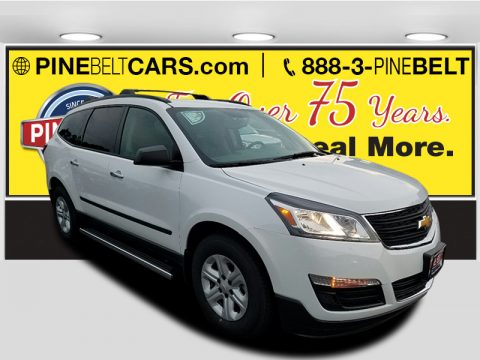 Summit White Chevrolet Traverse LS AWD.  Click to enlarge.