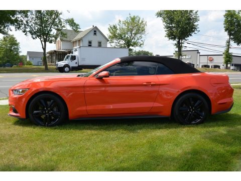 Competition Orange Ford Mustang EcoBoost Premium Convertible.  Click to enlarge.