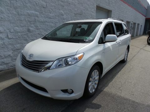 Blizzard Pearl Toyota Sienna XLE AWD.  Click to enlarge.
