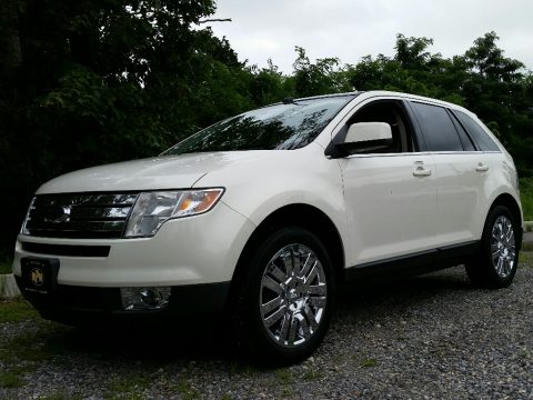 White Sand Tri-Coat Metallic Ford Edge Limited AWD.  Click to enlarge.