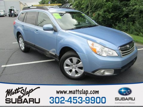 Sky Blue Metallic Subaru Outback 2.5i Premium Wagon.  Click to enlarge.