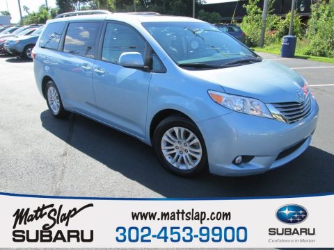 Sky Blue Pearl Toyota Sienna XLE.  Click to enlarge.