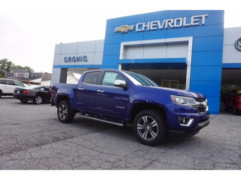 Laser Blue Chevrolet Colorado LT Crew Cab.  Click to enlarge.