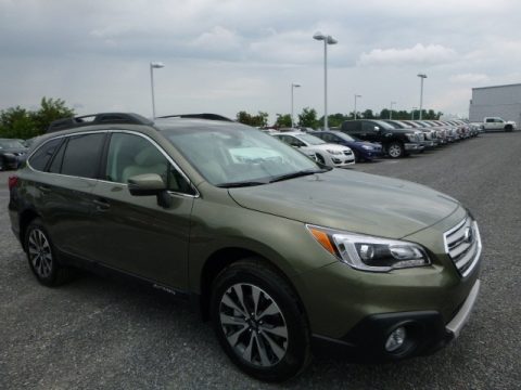 Wilderness Green Metallic Subaru Outback 2.5i Limited.  Click to enlarge.
