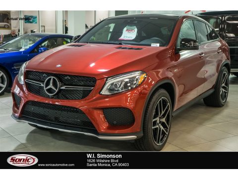 designo Cardinal Red Metallic Mercedes-Benz GLE 450 AMG 4Matic Coupe.  Click to enlarge.