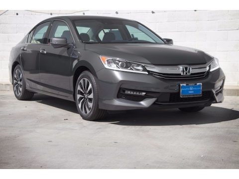 Modern Steel Metallic Honda Accord Hybrid Sedan.  Click to enlarge.