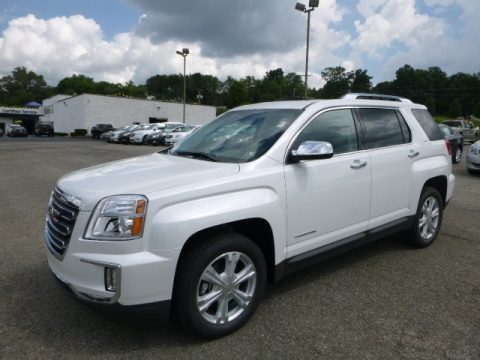White Frost Tricoat GMC Terrain SLT AWD.  Click to enlarge.
