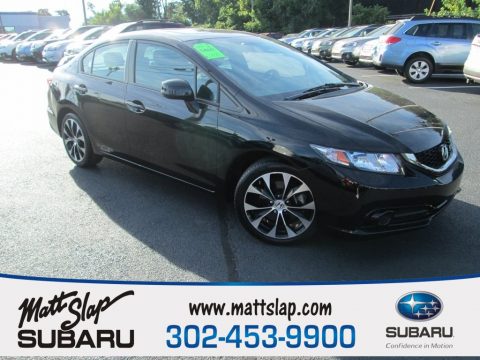 Crystal Black Pearl Honda Civic Si Sedan.  Click to enlarge.