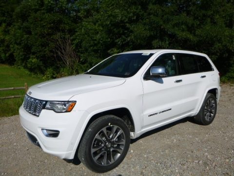 Bright White Jeep Grand Cherokee Overland 4x4.  Click to enlarge.