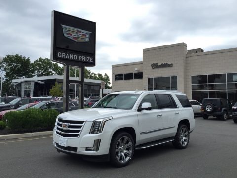 Crystal White Tricoat Cadillac Escalade Luxury 4WD.  Click to enlarge.
