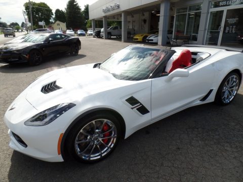 Arctic White Chevrolet Corvette Grand Sport Convertible.  Click to enlarge.