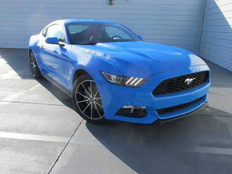 Grabber Blue Ford Mustang Ecoboost Coupe.  Click to enlarge.