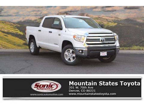 Super White Toyota Tundra SR5 CrewMax 4x4.  Click to enlarge.