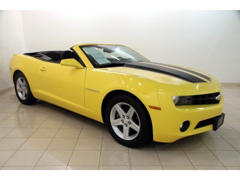 Rally Yellow Chevrolet Camaro LT Convertible.  Click to enlarge.