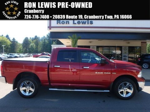 Deep Cherry Red Crystal Pearl Dodge Ram 1500 SLT Crew Cab 4x4.  Click to enlarge.