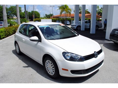 Candy White Volkswagen Golf 2 Door.  Click to enlarge.