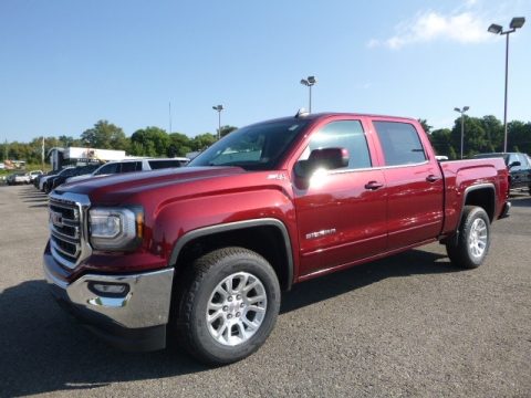 Crimson Red Tintcoat GMC Sierra 1500 SLE Crew Cab 4WD.  Click to enlarge.