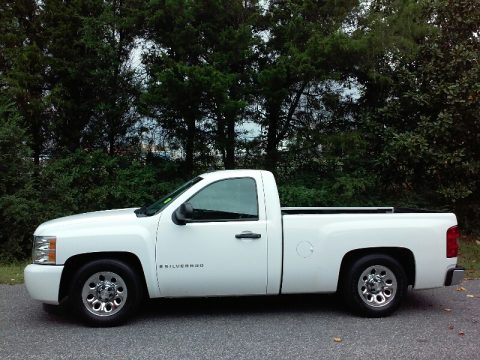 Summit White Chevrolet Silverado 1500 LS Regular Cab.  Click to enlarge.