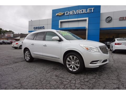 White Frost Tricoat Buick Enclave Premium AWD.  Click to enlarge.