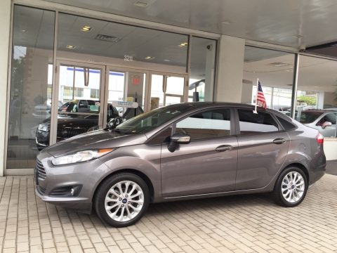 Storm Gray Ford Fiesta SE Sedan.  Click to enlarge.