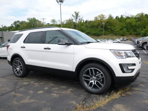 White Platinum Ford Explorer Sport 4WD.  Click to enlarge.