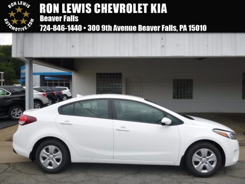 Clear White Kia Forte LX.  Click to enlarge.