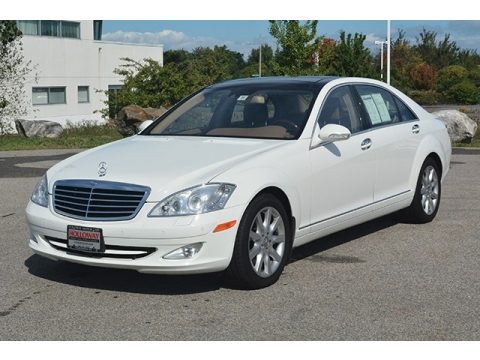 Arctic White Mercedes-Benz S 550 4Matic Sedan.  Click to enlarge.