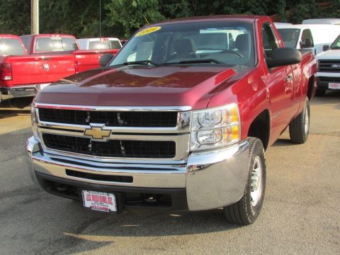 Deep Ruby Metallic Chevrolet Silverado 2500HD Work Truck Regular Cab 4x4.  Click to enlarge.