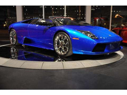 Blu Nova (Blue Pearl) Lamborghini Murcielago Roadster.  Click to enlarge.