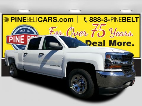 Summit White Chevrolet Silverado 1500 WT Crew Cab.  Click to enlarge.