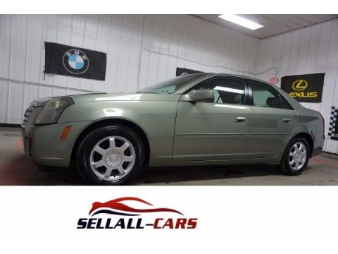 Silver Green Cadillac CTS Sedan.  Click to enlarge.