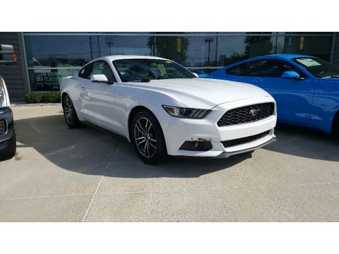 Oxford White Ford Mustang EcoBoost Premium Coupe.  Click to enlarge.