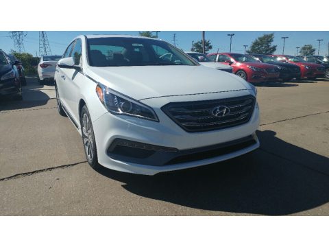 Quartz White Pearl Hyundai Sonata Sport.  Click to enlarge.