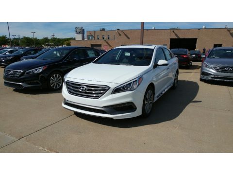 Quartz White Pearl Hyundai Sonata Sport.  Click to enlarge.